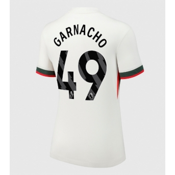 Billige Fotballdrakt Chelsea Alejandro Garnacho #49 Replika Bortedrakt Dame 2025-26 Kortermet